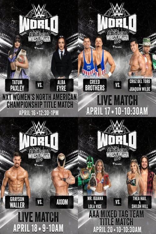 LIVE matches from WWE World: April 19, 2026 Part 1
